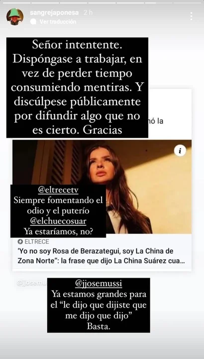 ¡SE PUDRIÓ TODO! La China Suárez cruzó a Adrián Suar y apuntó contra Canal 13: "siempre fomentando el odio"